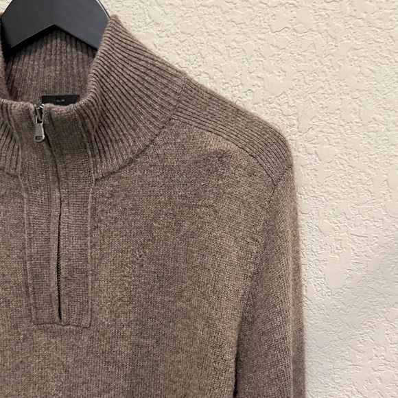 J Crew Men's Brown Half-Zip Sweater slim Large - Picture 4 of 10